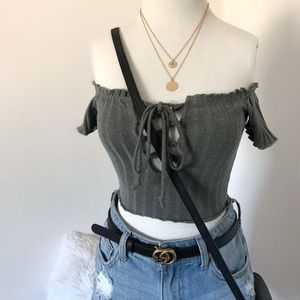 Off the shoulder crop-top